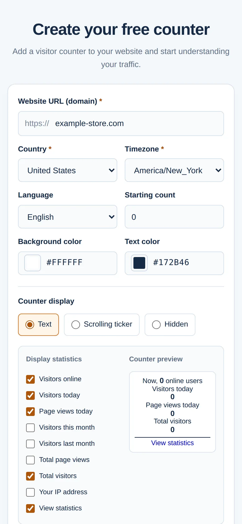 Telefonda oluşturma formu